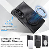Samsung Galaxy Z Fold8 SUTENI G3 Carbon Fiber Texture Magnetic Case with Rotating Kickstand - Black - Noco