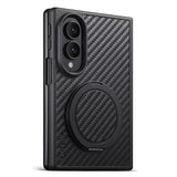 Samsung Galaxy Z Fold8 SUTENI G3 Carbon Fiber Texture Magnetic Case with Rotating Kickstand - Black - Noco