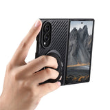 Samsung Galaxy Z Fold8 SUTENI G3 Carbon Fiber Texture Magnetic Case with Rotating Kickstand - Black - Noco