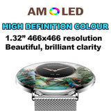 KM88 Womens Smart Watch 1.32’’ AMOLED Display AOD Wireless Calls - Noco