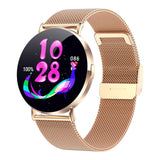 KM88 Womens Smart Watch 1.32’’ AMOLED Display AOD Wireless Calls - Gold - Noco