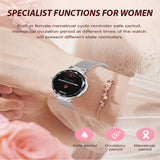 NX7 Pro Womens Smart Watch Fitness Tracker 1.19in AMOLED Display Sports Modes Music Control Alarms Notifications - QWatch