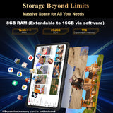 Cubot Tab Kingkong 2 Rugged 4G Tablet 8GB RAM + 256GB 20400mAh Battery Alloy Handle - Black - Cubot
