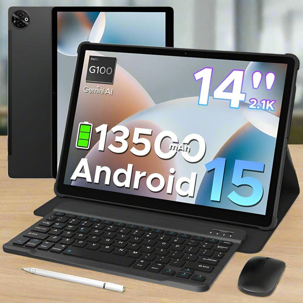 Doogee Tab E3 Max Tablet 14’’ FHD + Screen 13500mAh Battery 8GB + 256GB Android 15 - Doogee