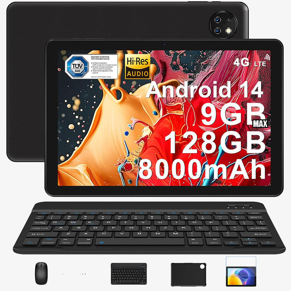 Doogee T10W 4G 10.1’’ Tablet with Keyboard & Mouse 4GB RAM + 128GB 8800mA Battery 10.1’’ Display - Grey - Doogee