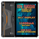 Oukitel RT9 4G Rugged Tablet 6GB RAM + 256GB 11000mA Battery 10.1in HD Screen Android 14 - Black - Oukitel