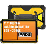 Ulefone Armor Pad 2 4G 8GB + 256GB RUGGED Tablet 18600mA Battery 11’ 2K Screen - Yellow