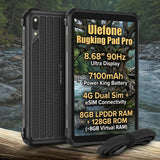 Ulefone Rugking Pad Pro 4G + eSim Rugged Tablet | 8GB + 128GB | 8.68’’ Display | 7100mA Battery - Black - Ulefone
