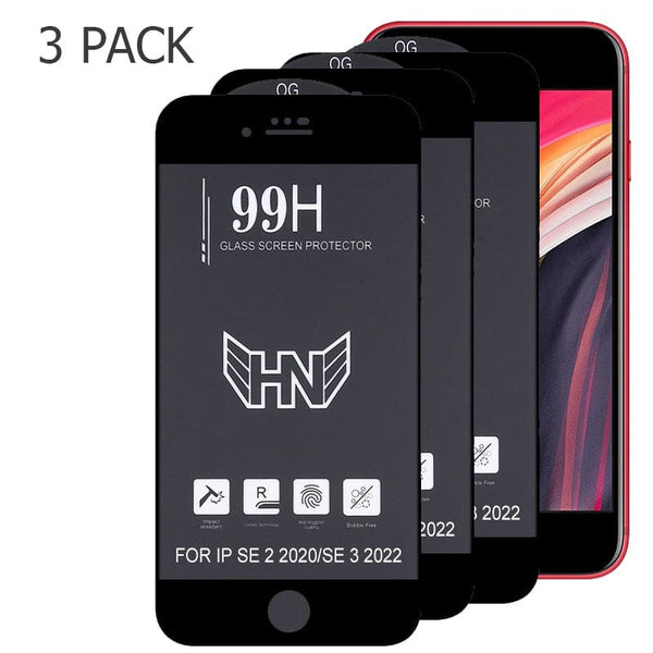 [3 Pack] iPhone SE 2020 / SE 2022 / 7 / 8 - High Quality Tempered Glass Screen Protector - Noco