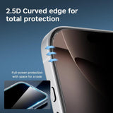 ChatGPT said: iPhone 17 Kalebol High-Aluminum Full-Coverage Black-Border Privacy Tempered Glass Film - Kalebol
