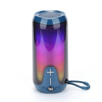 T&G TG651 5W Bluetooth Speaker LED Lights 1500mAh Rechargeable Battery - Blue - bluetooth speaker T&G