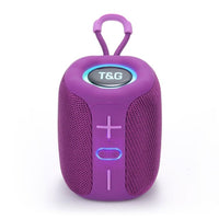 T&G TG658 8W Bluetooth Speaker LED Halo Light 1200mAh Rechargeable Battery - Purple - bluetooth speaker XDobo