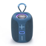 T&G TG658 8W Bluetooth Speaker LED Halo Light 1200mAh Rechargeable Battery - Blue - bluetooth speaker XDobo