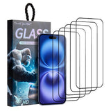 [5 PACK] iPhone 16 High Quality HD Tempered Glass Screen Protector - Enkay