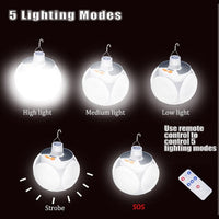 2400mAh Folding Solar Camping Light 3 Light modes Fold Out Hanging Design - NOCO