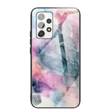 Samsung Galaxy A72 5G - Shockproof Protective Case Tempered Glass Back with Abstract Design - Multicolour Smoke - Noco