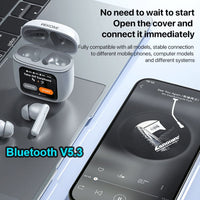 WeKome S12 Wireless Earphones with Smart Screen Charging Case Auto Connect - WEKOME