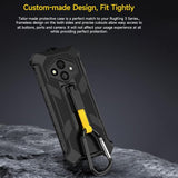 Ulefone RugKing 3 Pro Armor Case with Back Clip & Carabiner - Rugged Belt Holster Cover - Ulefone