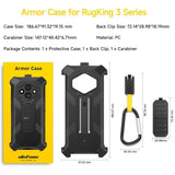 Ulefone RugKing 3 Pro Armor Case with Back Clip & Carabiner - Rugged Belt Holster Cover - Ulefone