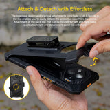 Ulefone RugKing 3 Pro Armor Case with Back Clip & Carabiner - Rugged Belt Holster Cover - Ulefone