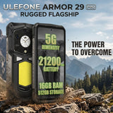 Ulefone Armor 29 Pro 5G Rugged | 6.67’’ AMOLED Display | 16GB + 512GB | 21200mAh Battery | Emergency Light - Ulefone