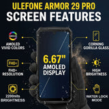Ulefone Armor 29 Pro 5G Rugged | 6.67’’ AMOLED Display | 16GB + 512GB | 21200mAh Battery | Emergency Light - Ulefone