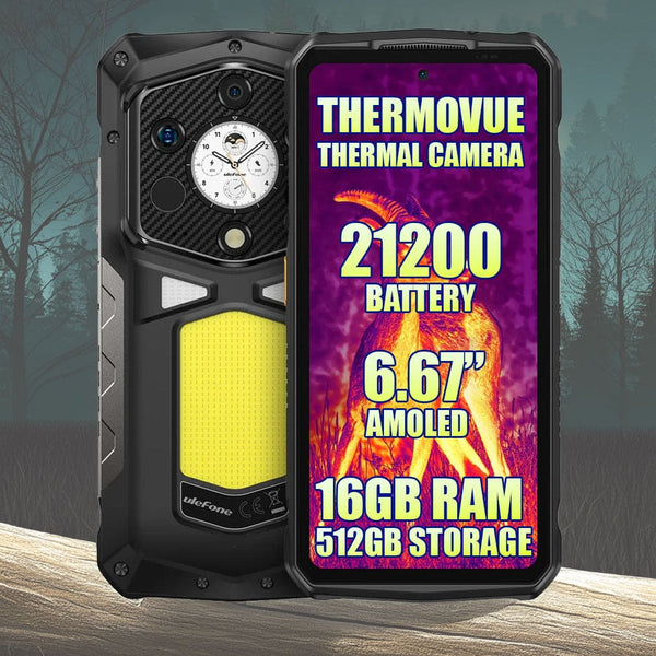 Ulefone Armor 29 Pro Thermal Camera 5G Rugged 6.67’’ AMOLED Display 21200mAh Battery 16GB + 512GB - Ulefone