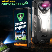 Ulefone Armor 34 Pro 5G Rugged Projector Phone 6.95’’ Display 25500mAh Battery 16GB + 512GB - Ulefone
