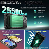 Ulefone Armor 34 Pro 5G Rugged Projector Phone 6.95’’ Display 25500mAh Battery 16GB + 512GB - Ulefone
