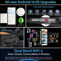 Unihertz 8849 Tank 3S 5G Rugged DLP Projector Built-In 12GB + 256GB 15600mAh Dimensity 8200 - Unihertz