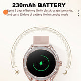 V66 Womens Smart Watch Fitness Tracker 1.28in AMOLED Display Sports Modes Music Control Alarms Notifications - Lige