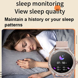 V66 Womens Smart Watch Fitness Tracker 1.28in AMOLED Display Sports Modes Music Control Alarms Notifications - Lige