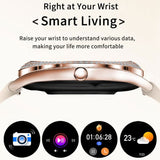V66 Womens Smart Watch Fitness Tracker 1.28in AMOLED Display Sports Modes Music Control Alarms Notifications - Lige