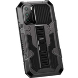 Poco M3 Vanguard Shockproof Rugged Protective Case with Stand/Holder - Black - Cover Noco