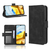 Poco M5 Deluxe Flip Cover Case Credit Card Slots Magnetic Closing - Black - Cover Noco