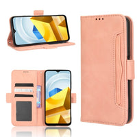 Poco M5 Deluxe Flip Cover Case Credit Card Slots Magnetic Closing - Pink - Cover Noco