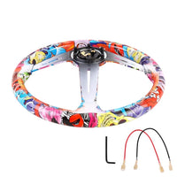 Sim Racing Dragon Graffiti Style Steering Wheel 35cm/70mm Bolt Spacing - NOCO