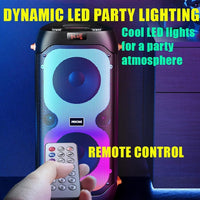 WEKOME D39 Wireless Bluetooth Party Speaker LED lights Dual 8 Speakers - bluetooth speaker WEKOME
