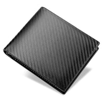 Carbon Fiber Texture Slimline Mens Wallet Card/Cash Slots - Black - smart Noco