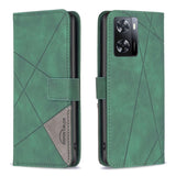 Oppo A57 4G Rhombus Wallet Flip Cover Card Holder - Green - Cover Noco