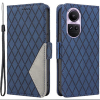 Oppo Reno 10 5G / Reno 10 Pro 5G Quilted Wallet Flip Cover Card Holder - Blue - Cover Noco