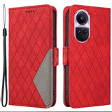 Oppo Reno 10 5G / Reno 10 Pro 5G Quilted Wallet Flip Cover Card Holder - Red - Cover Noco