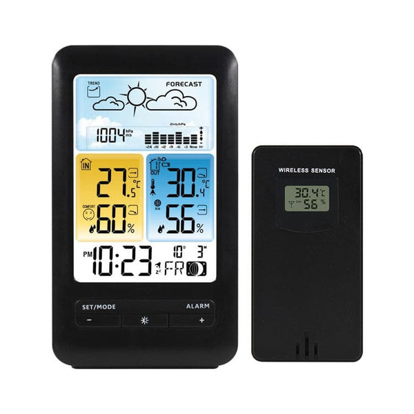 FJ3395D Indoor/Outdoor Desktop Wireless Weather Station 4.5 Screen Alarm Clock and Calendar - smart Noco