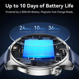 Joyroom JR-FC3 Smart Watch 1.43’’ AMOLED Display Blue Leather Strap - Joyroom