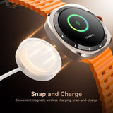 Joyroom JR-FV2 Venture Smart Watch 1.43’’ AMOLED Display 1ATM Dual Straps - Silver with Orange Strap - Joyroom