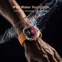 Joyroom JR-FV2 Venture Smart Watch 1.43’’ AMOLED Display 1ATM Dual Straps - Silver with Orange Strap - Joyroom