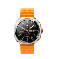 Joyroom JR-FV2 Venture Smart Watch 1.43’’ AMOLED Display 1ATM Dual Straps - Silver with Orange Strap - Joyroom