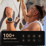 Joyroom JR-FV2 Venture Smart Watch 1.43’’ AMOLED Display 1ATM Dual Straps - Silver with Orange Strap - Joyroom