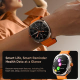 Joyroom JR-FV2 Venture Smart Watch 1.43’’ AMOLED Display 1ATM Dual Straps - Silver with Orange Strap - Joyroom