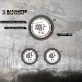 NORTH EDGE APACHE 46 Tactical Digital Watch | Altimeter Barometer & Compass Sports Watch - Black with Black Strap - North Edge
